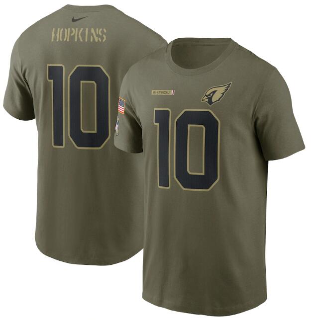 Men's Arizona Cardinals #10 DeAndre Hopkins 2021 Olive Salute To Service Legend Performance T-Shirt Men's Arizona Cardinals #10 DeAndre Hopkins 2021 Olive Salute To Service Legend Performance T-Shirt